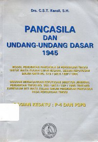 Pancasila dan Undang-undang Dasar 1945: Bagian Kesatu P-4 dan PSPB