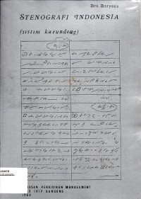 Stenografi Indonesia (Sistem Karundeng)
