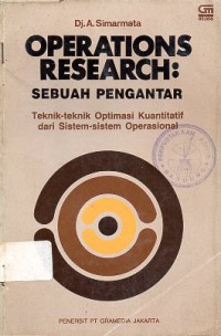 Operations Research: Sebuah Pengantar